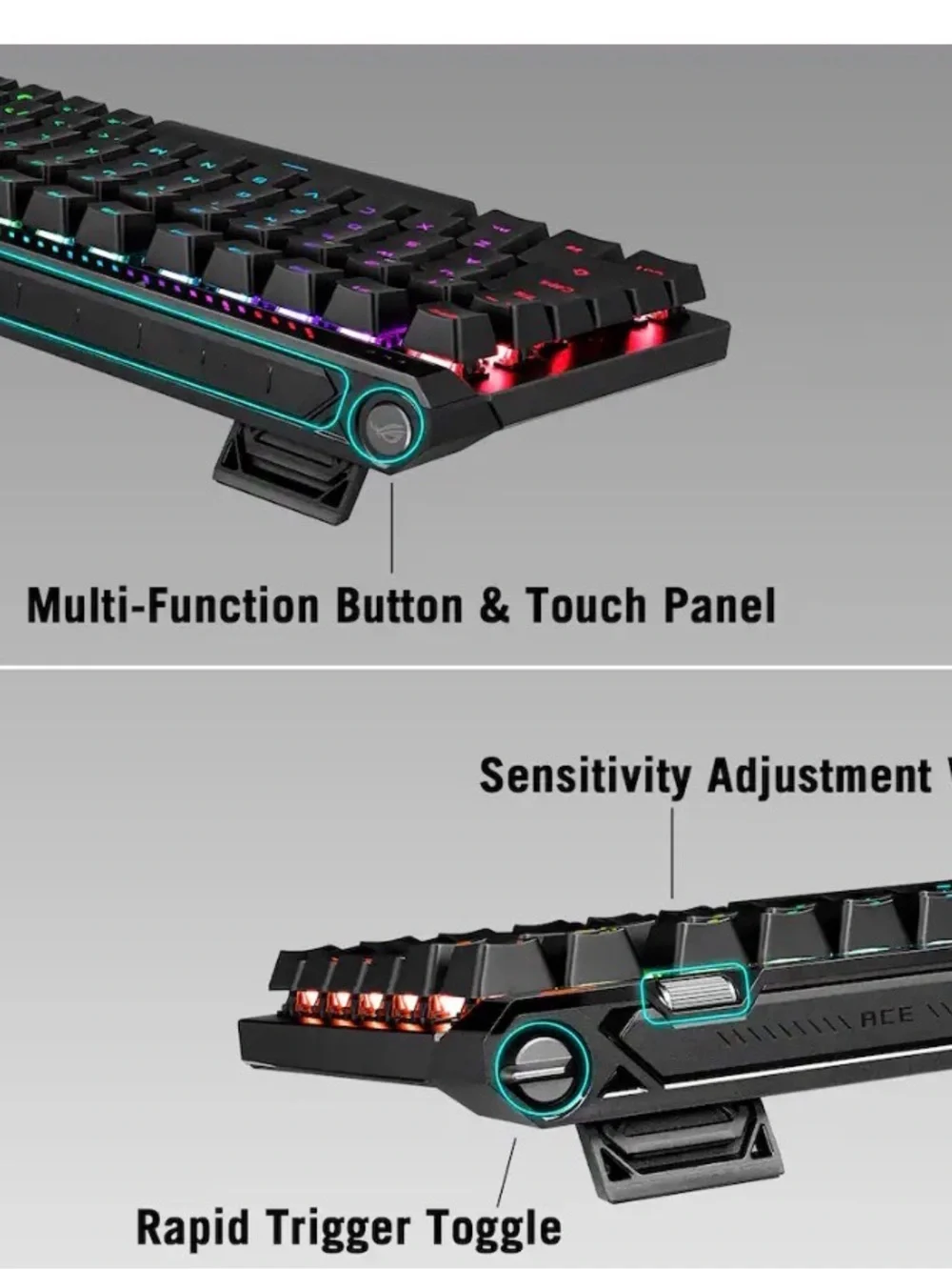 ASUS - ROG Falchion Ace 75% Wired Magnetic Hall Effect RGB Gaming Keyboard wi...